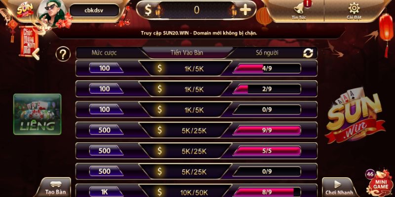 Hướng dẫn cách xếp bài tại game bài Sun Win