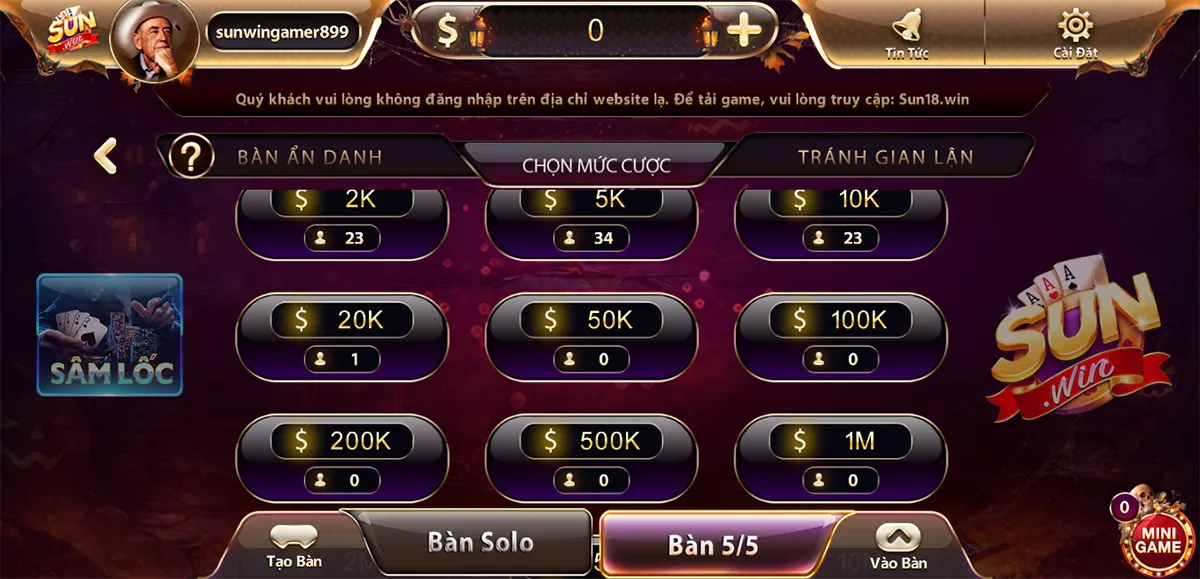 Những điều cần lưu ý khi rút tiền Sunwin