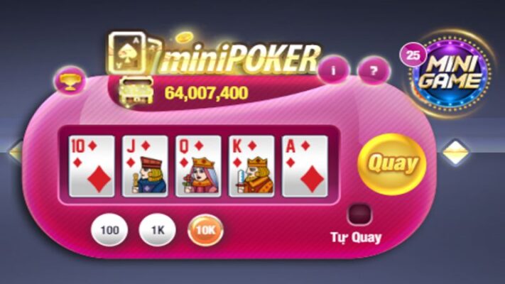 Những luật chơi cơ bản cần biết của mini poker
